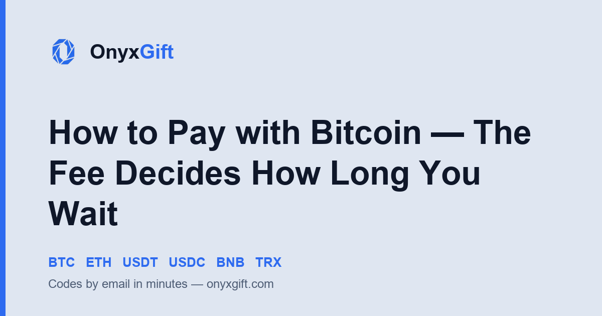 OnyxGift guide card: paying for gift cards with Bitcoin